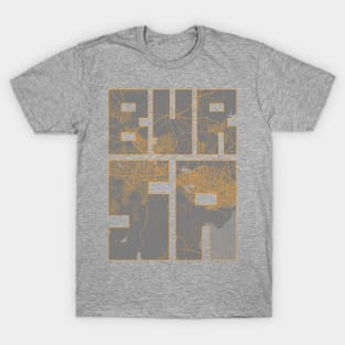 Bursa, Turkey City Map Typography - Bauhaus T-Shirt